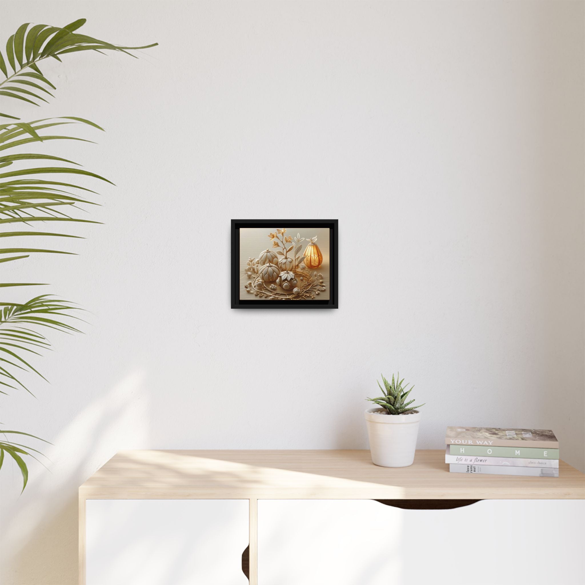 Autumn Framed Canvas Art,Thanksgiving Wall Art
