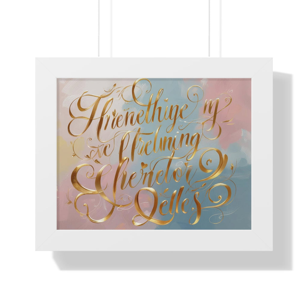 Elegant Framed Inspirational Poster, Modern Aesthetic