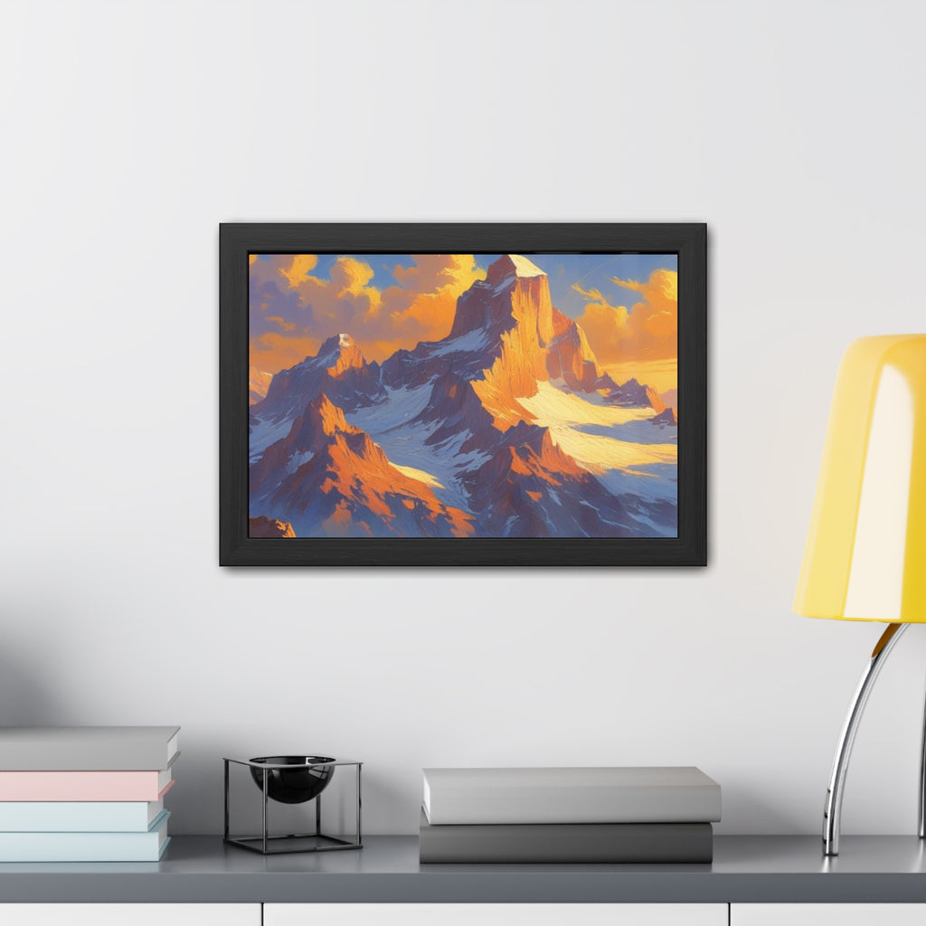 Mountain Sunset Framed Poster