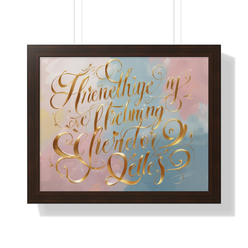Elegant Framed Inspirational Poster, Modern Aesthetic