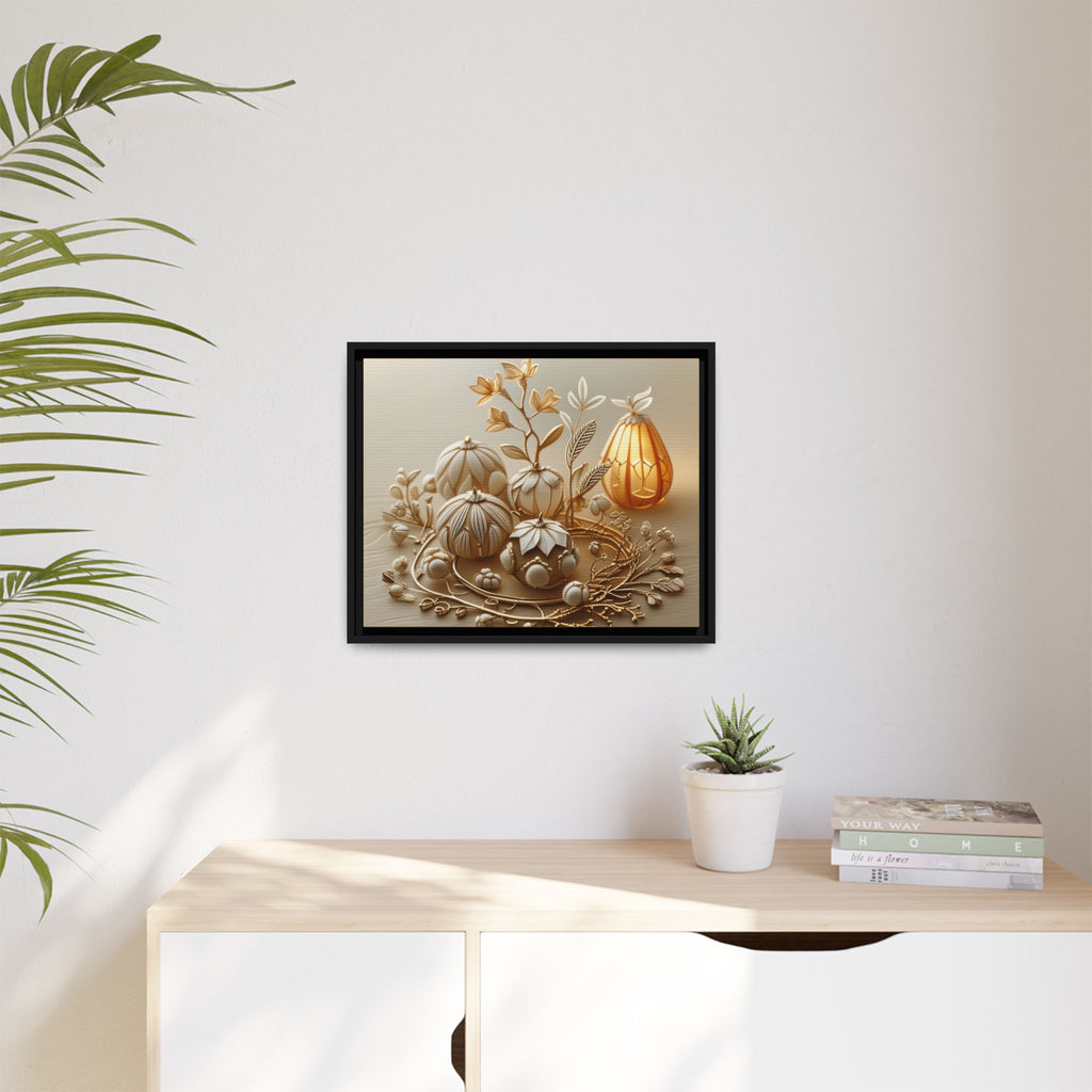 Autumn Framed Canvas Art,Thanksgiving Wall Art