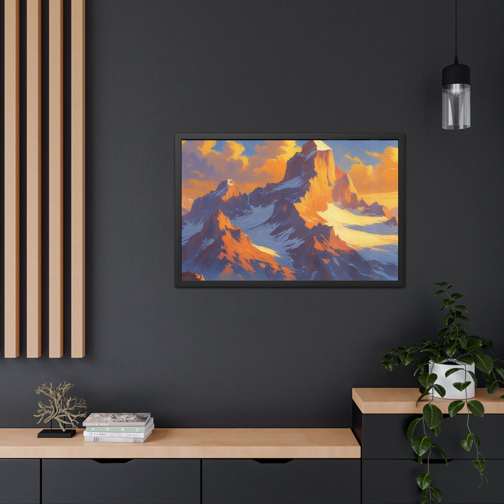 Mountain Sunset Framed Poster
