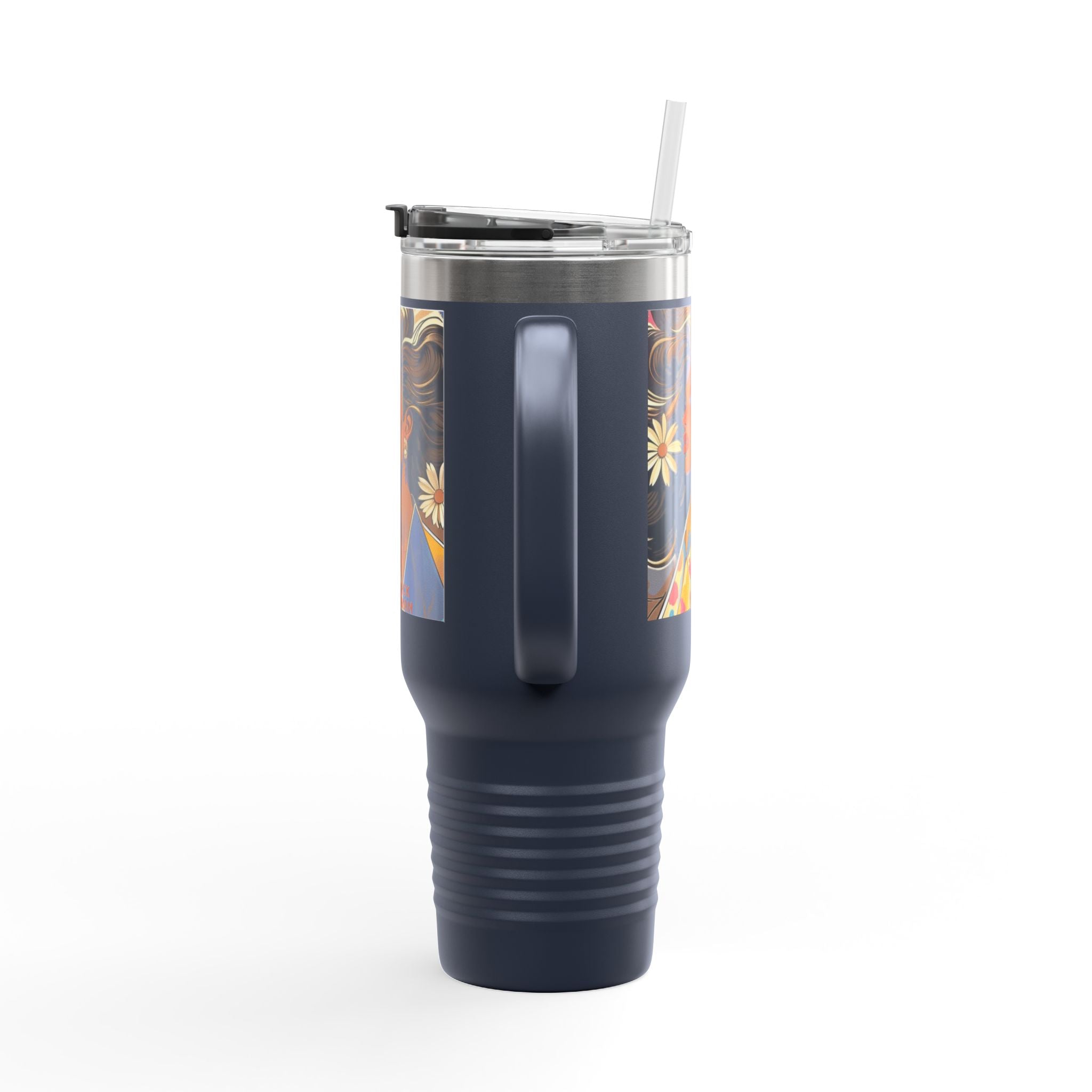 Bohemian Insulated Travel Mug | 40oz Floral Design | Perfect for Hot & Cold Drinks, Travel Lovers, Gifts for Her, Summer Vibes