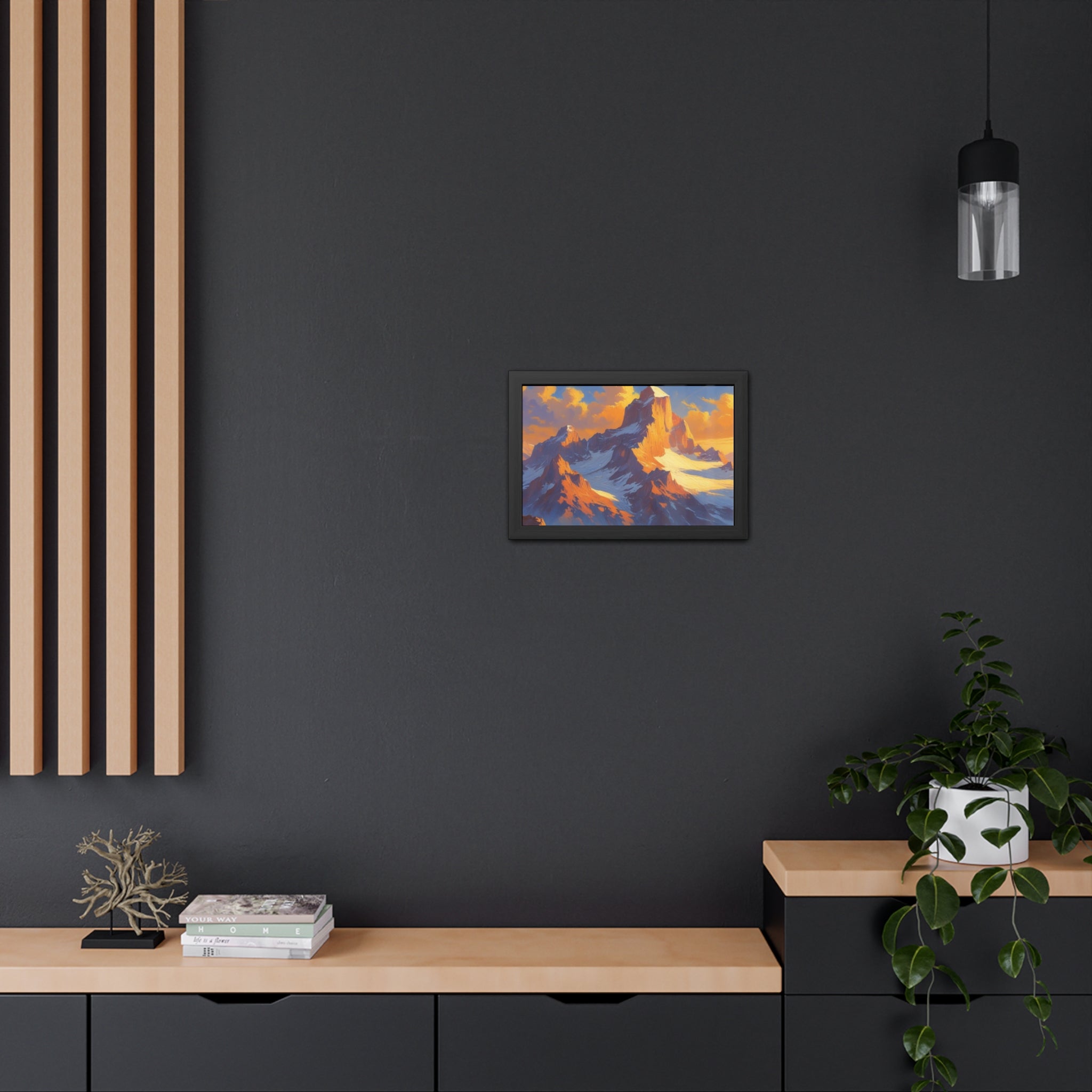 Mountain Sunset Framed Poster