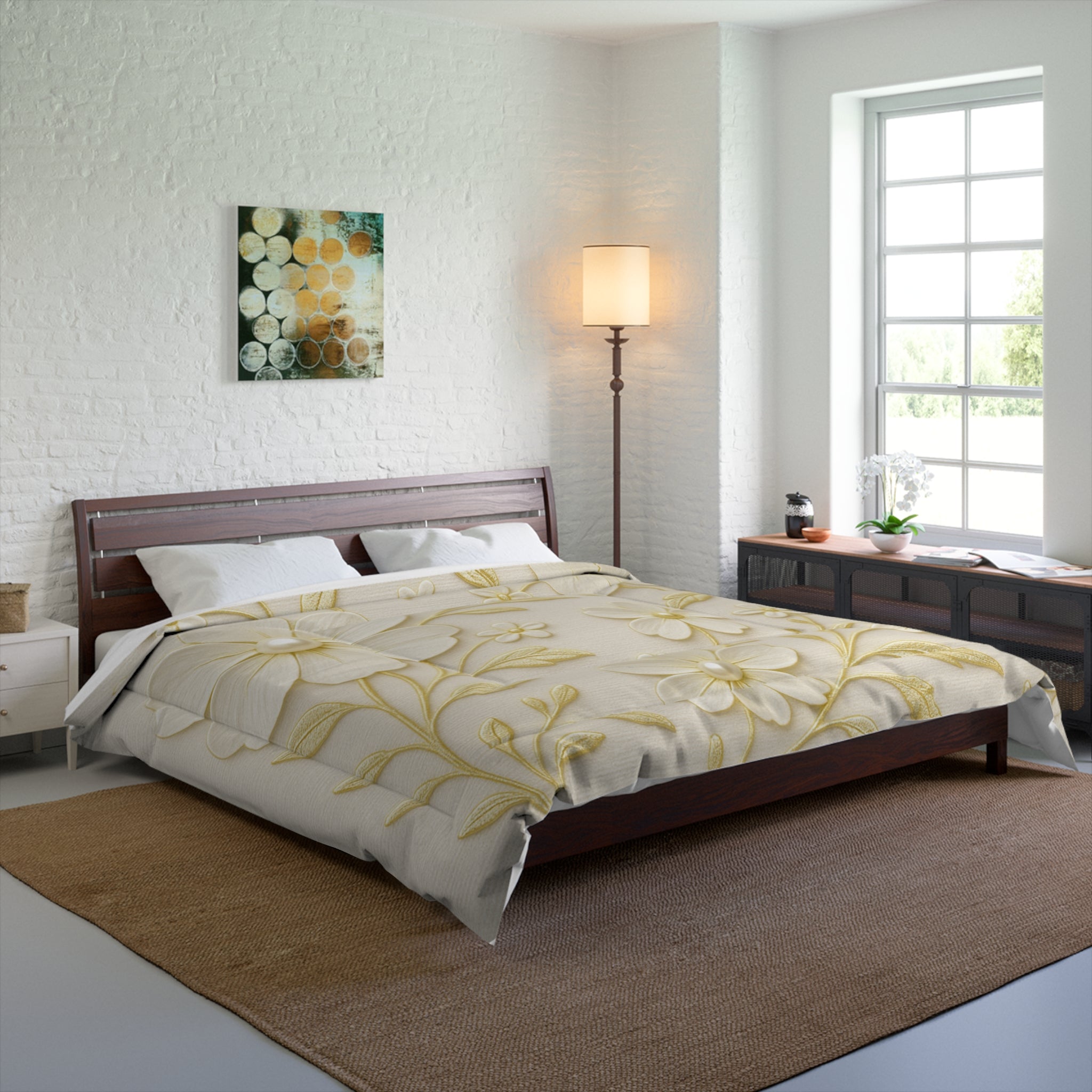 Soft Floral Lumbar Pillow with Elegant Design