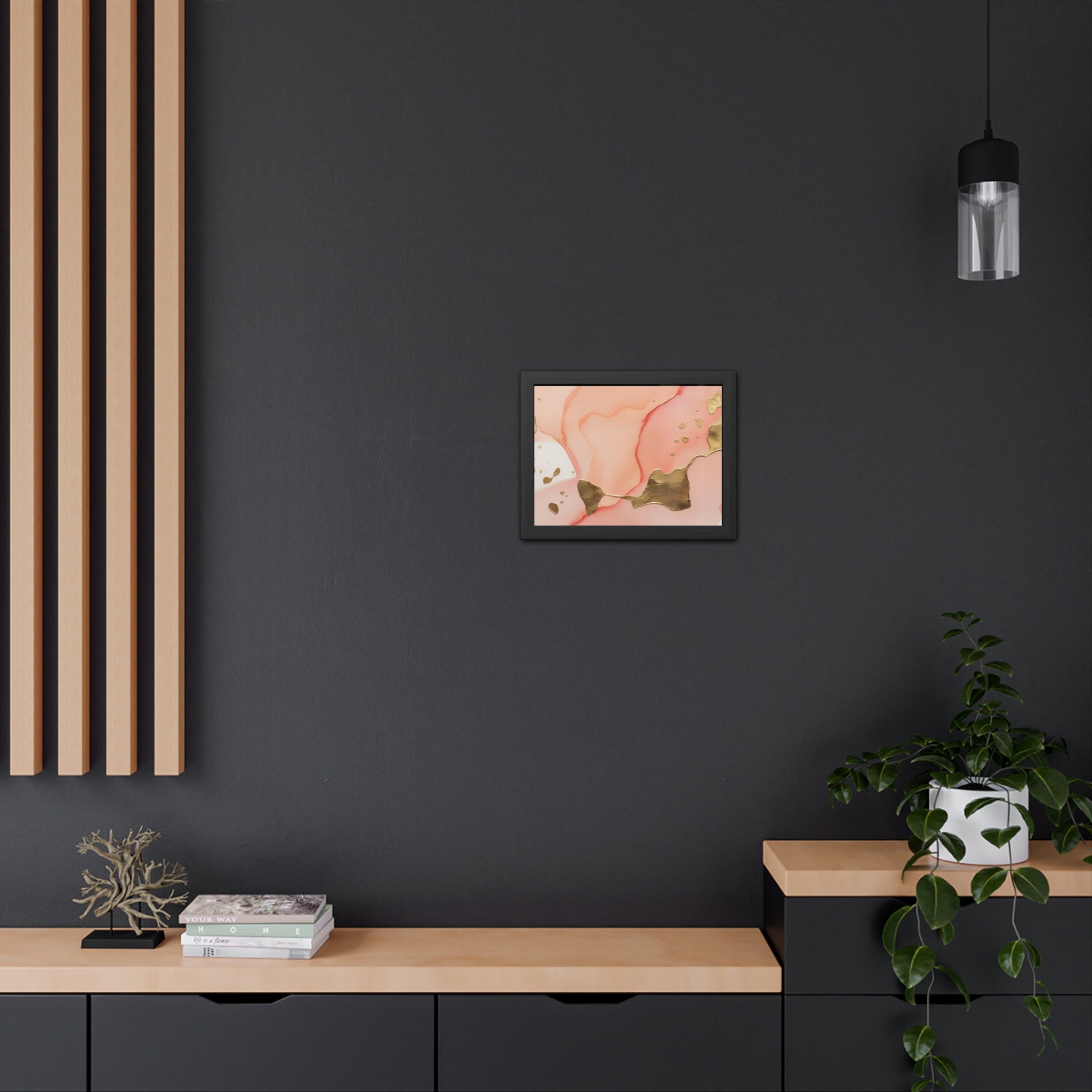 Elegant Abstract Art Framed Poster