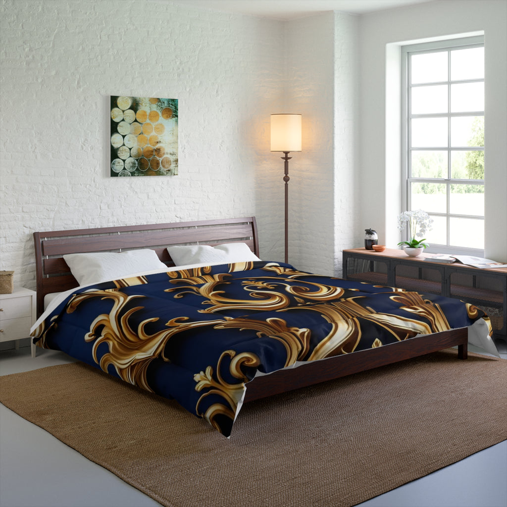 Elegant Floral Comforter - Luxurious Bedding for Home Decor, Bohemian Bedroom, Wedding Gift, Cozy Decor, Anniversary Present