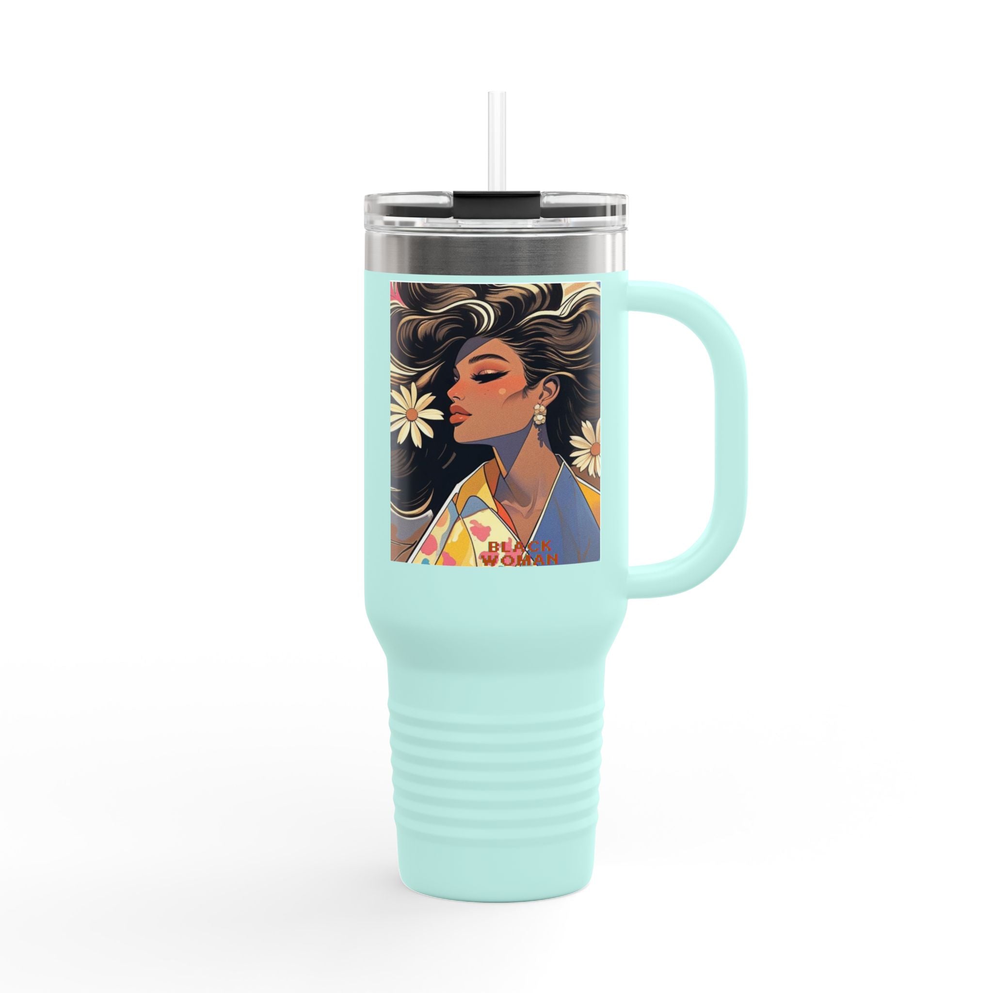 Bohemian Insulated Travel Mug | 40oz Floral Design | Perfect for Hot & Cold Drinks, Travel Lovers, Gifts for Her, Summer Vibes