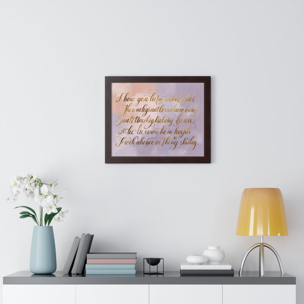 Framed Poster for Home Decor, Gift for Birthdays, Weddings