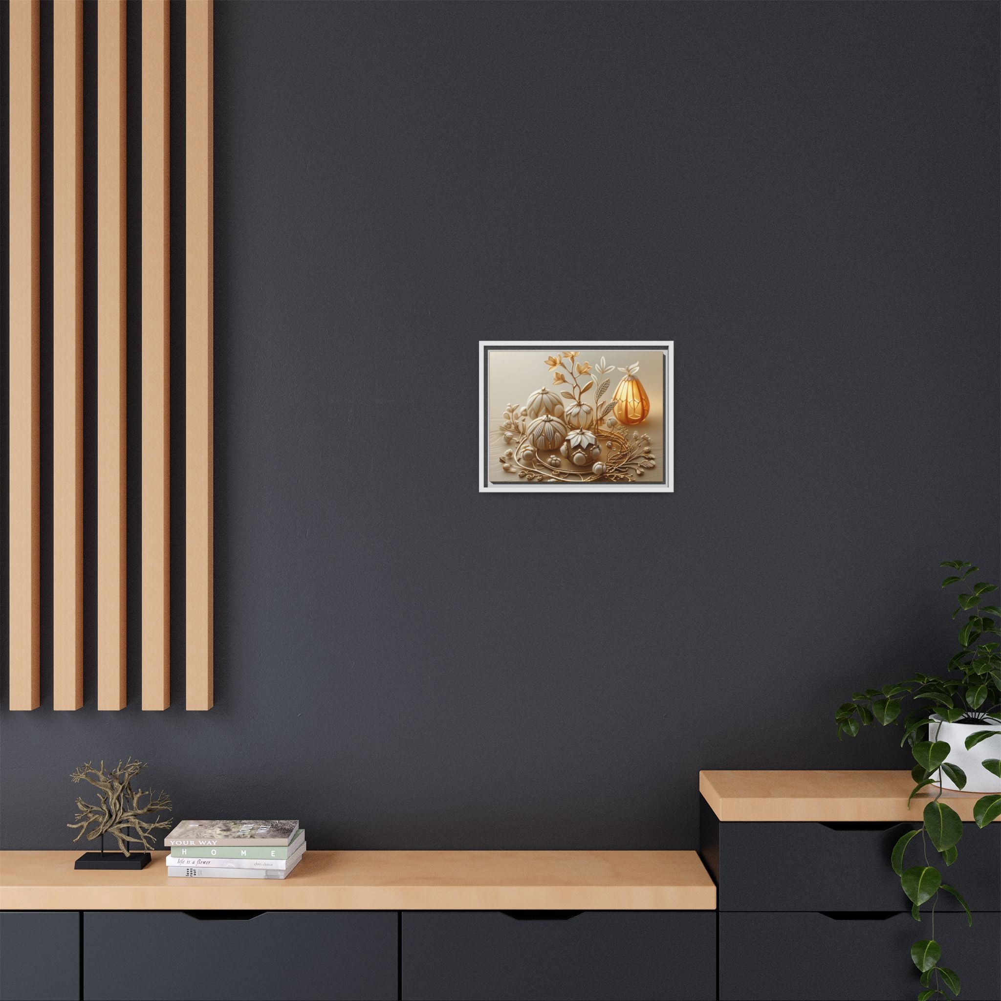Autumn Framed Canvas Art,Thanksgiving Wall Art
