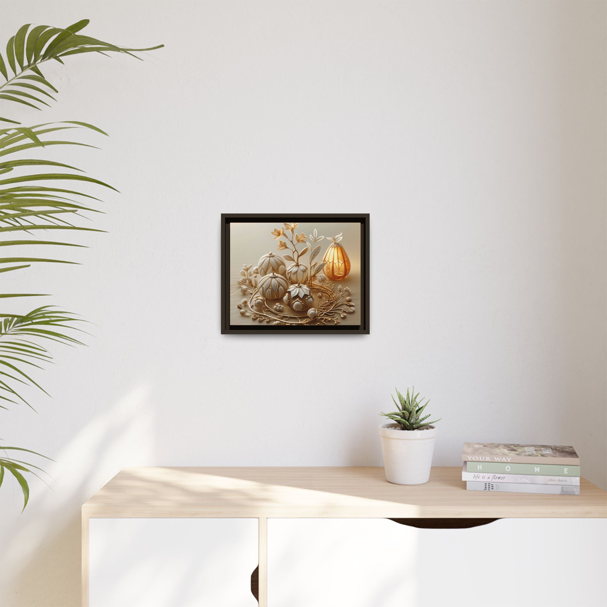 Autumn Framed Canvas Art,Thanksgiving Wall Art