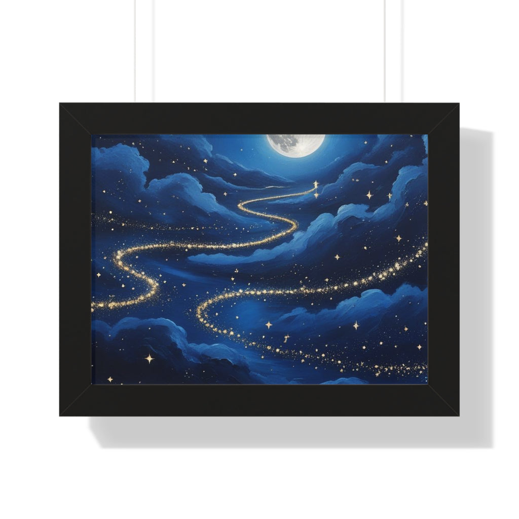 Serene Night Sky Framed Poster