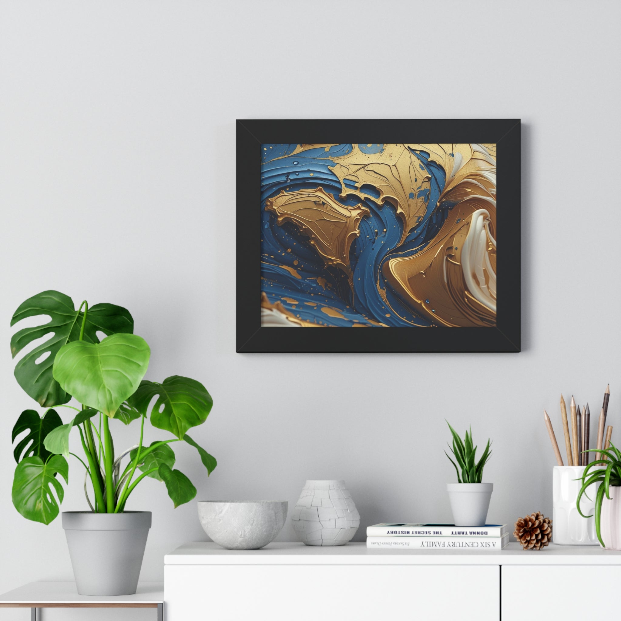 Elegant Abstract Framed Poster, Home Decor, Wall Art, Living Room Decoration, Unique Gift, Modern Artwork