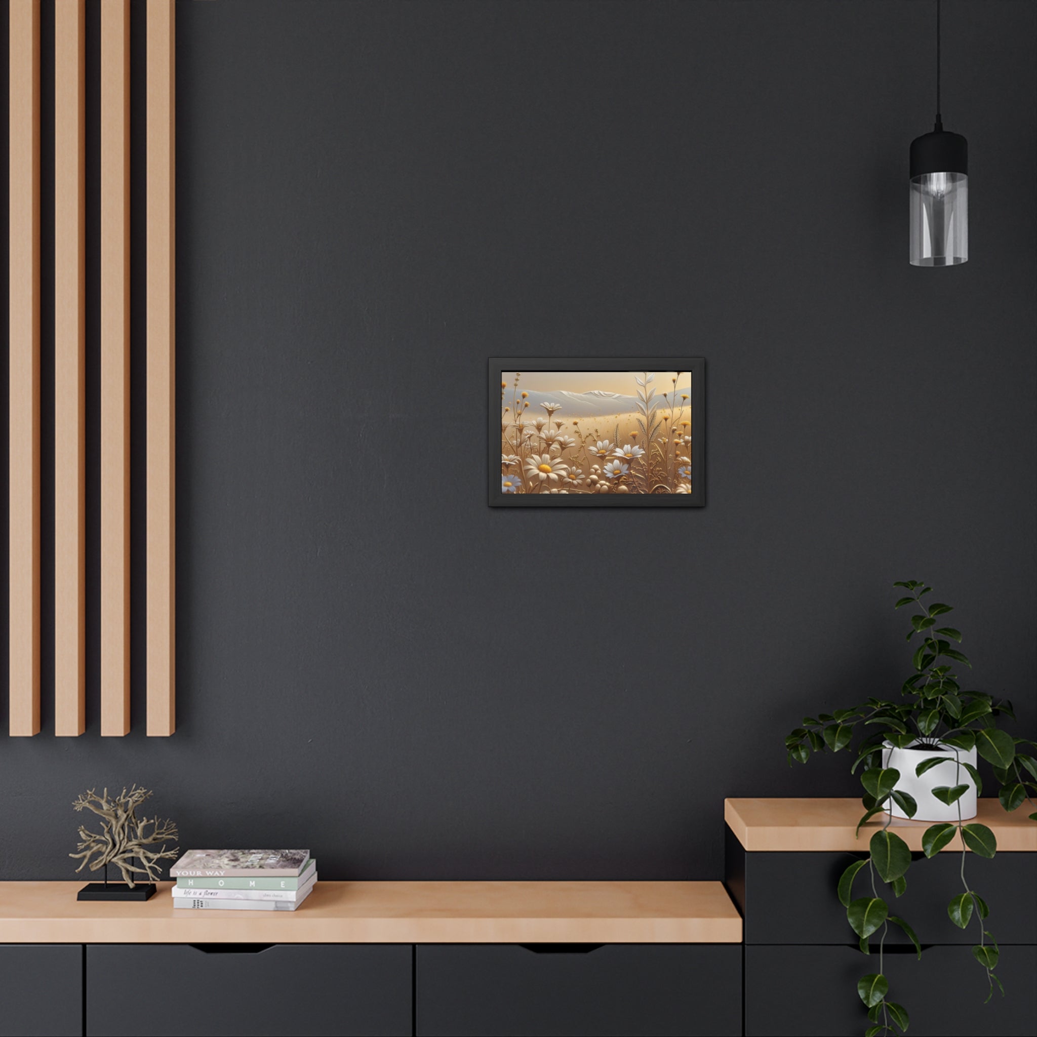 Framed Floral Wall Art, Modern Living Room Decorations