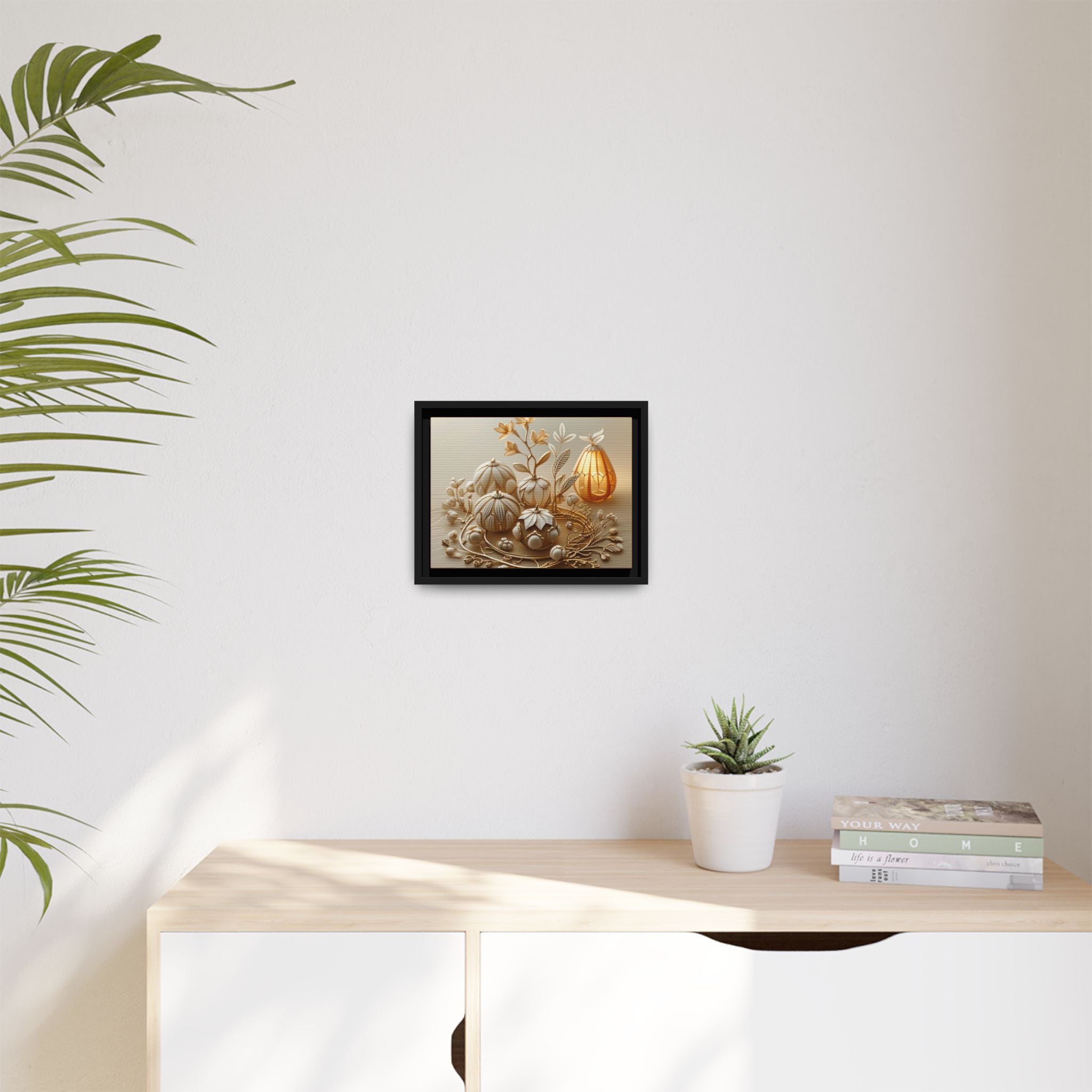 Autumn Framed Canvas Art,Thanksgiving Wall Art