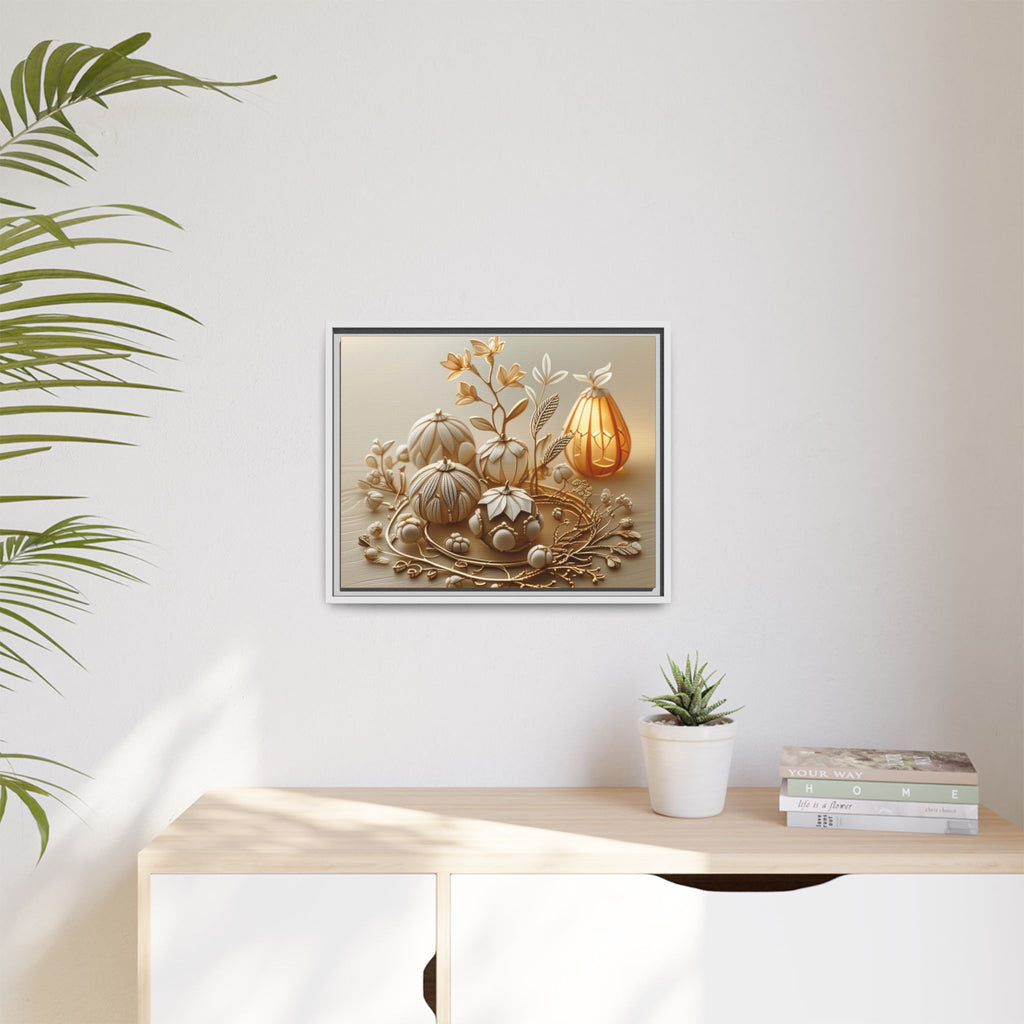 Autumn Framed Canvas Art,Thanksgiving Wall Art