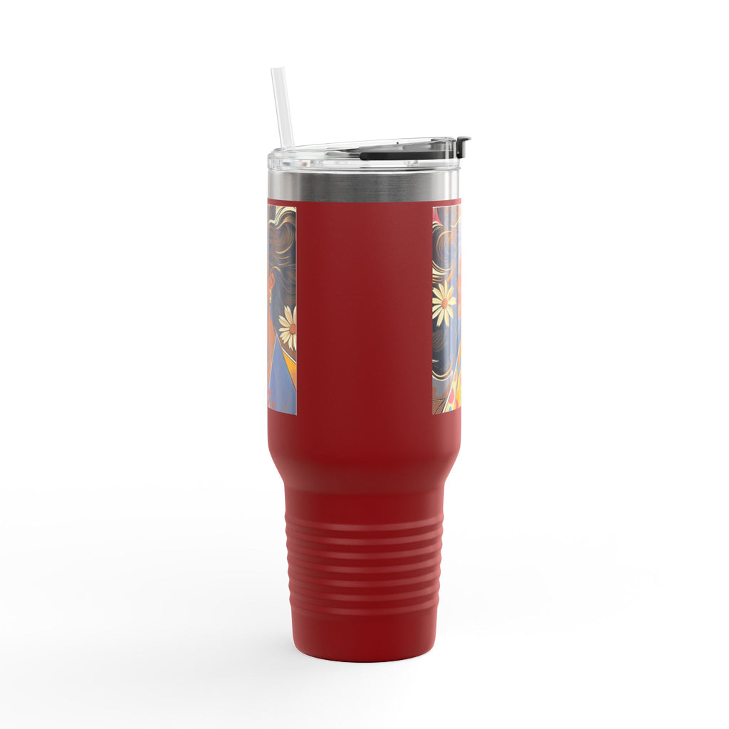 Bohemian Insulated Travel Mug | 40oz Floral Design | Perfect for Hot & Cold Drinks, Travel Lovers, Gifts for Her, Summer Vibes