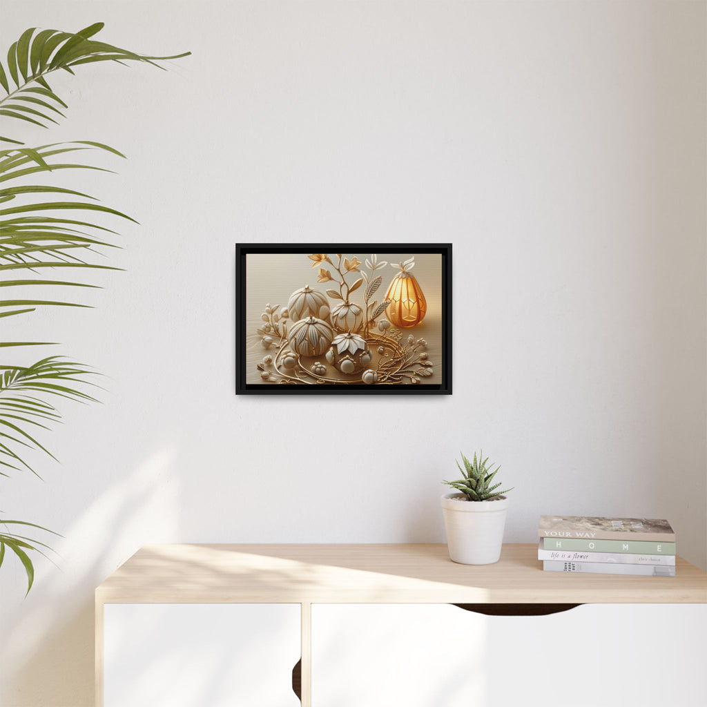 Autumn Framed Canvas Art,Thanksgiving Wall Art