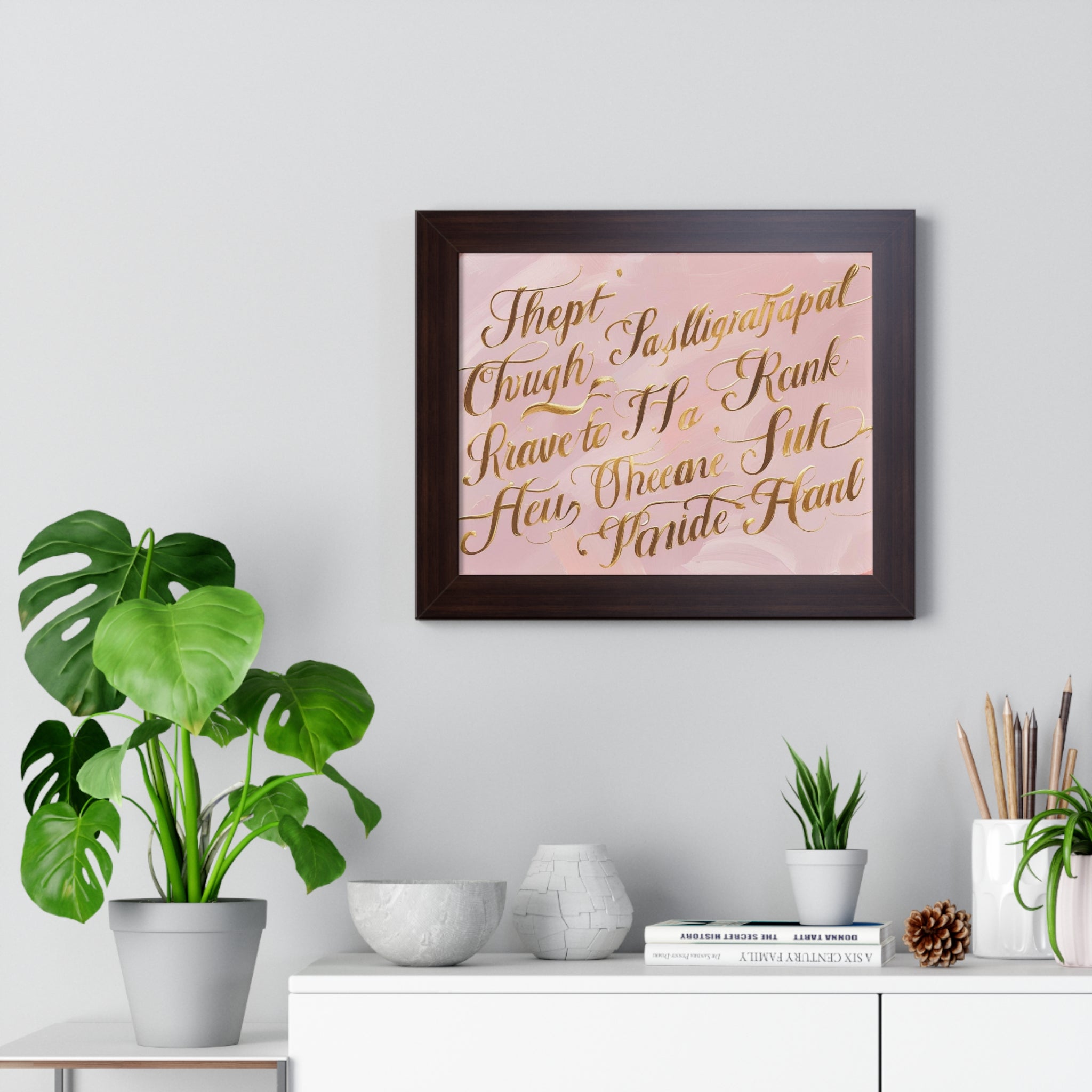 Elegant Framed Poster Art,Nursery or Office Decoration