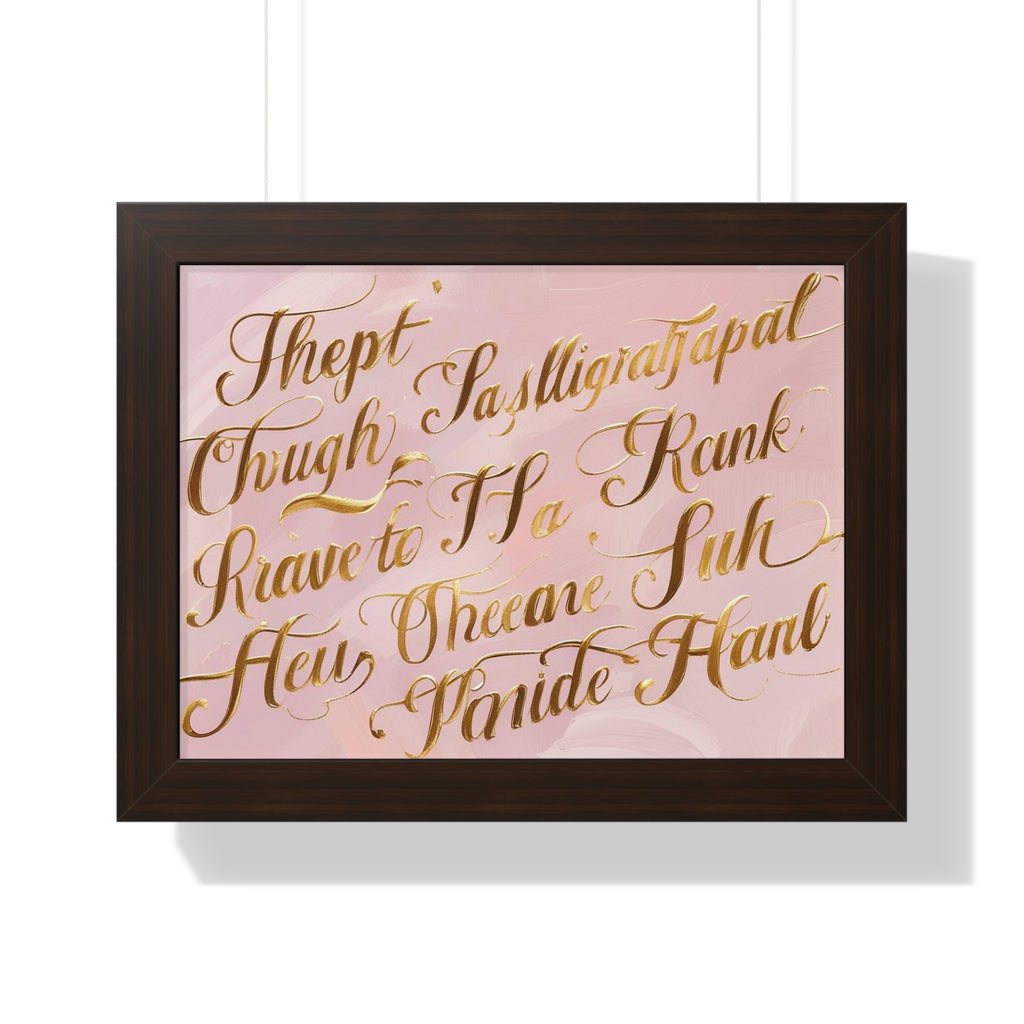Elegant Framed Poster Art,Nursery or Office Decoration