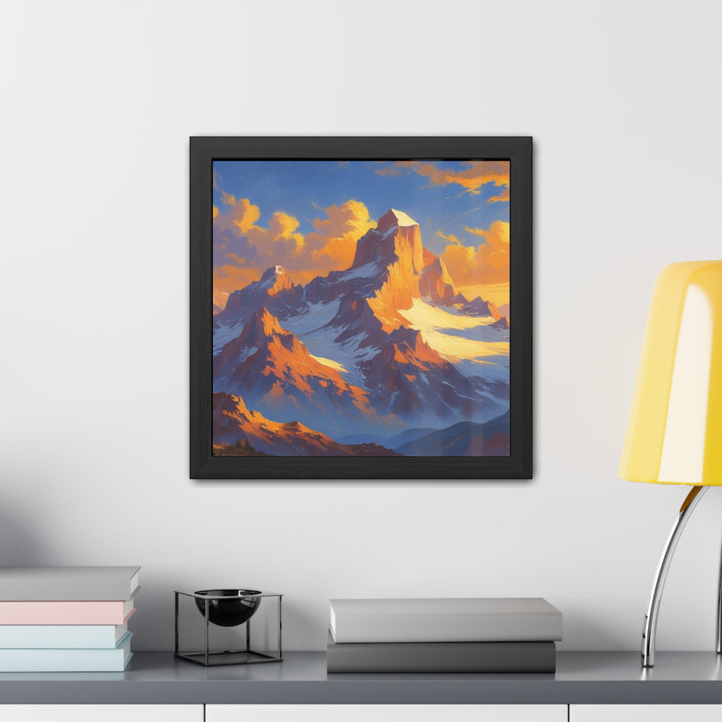Mountain Sunset Framed Poster