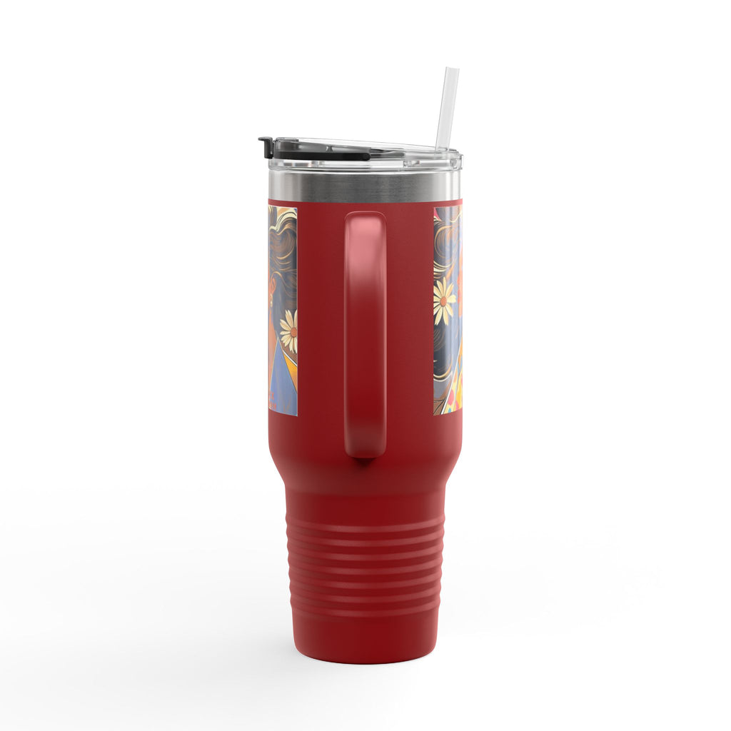 Bohemian Insulated Travel Mug | 40oz Floral Design | Perfect for Hot & Cold Drinks, Travel Lovers, Gifts for Her, Summer Vibes
