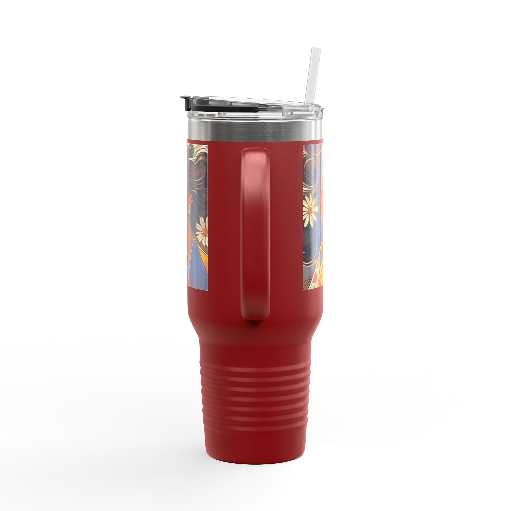 Bohemian Insulated Travel Mug | 40oz Floral Design | Perfect for Hot & Cold Drinks, Travel Lovers, Gifts for Her, Summer Vibes