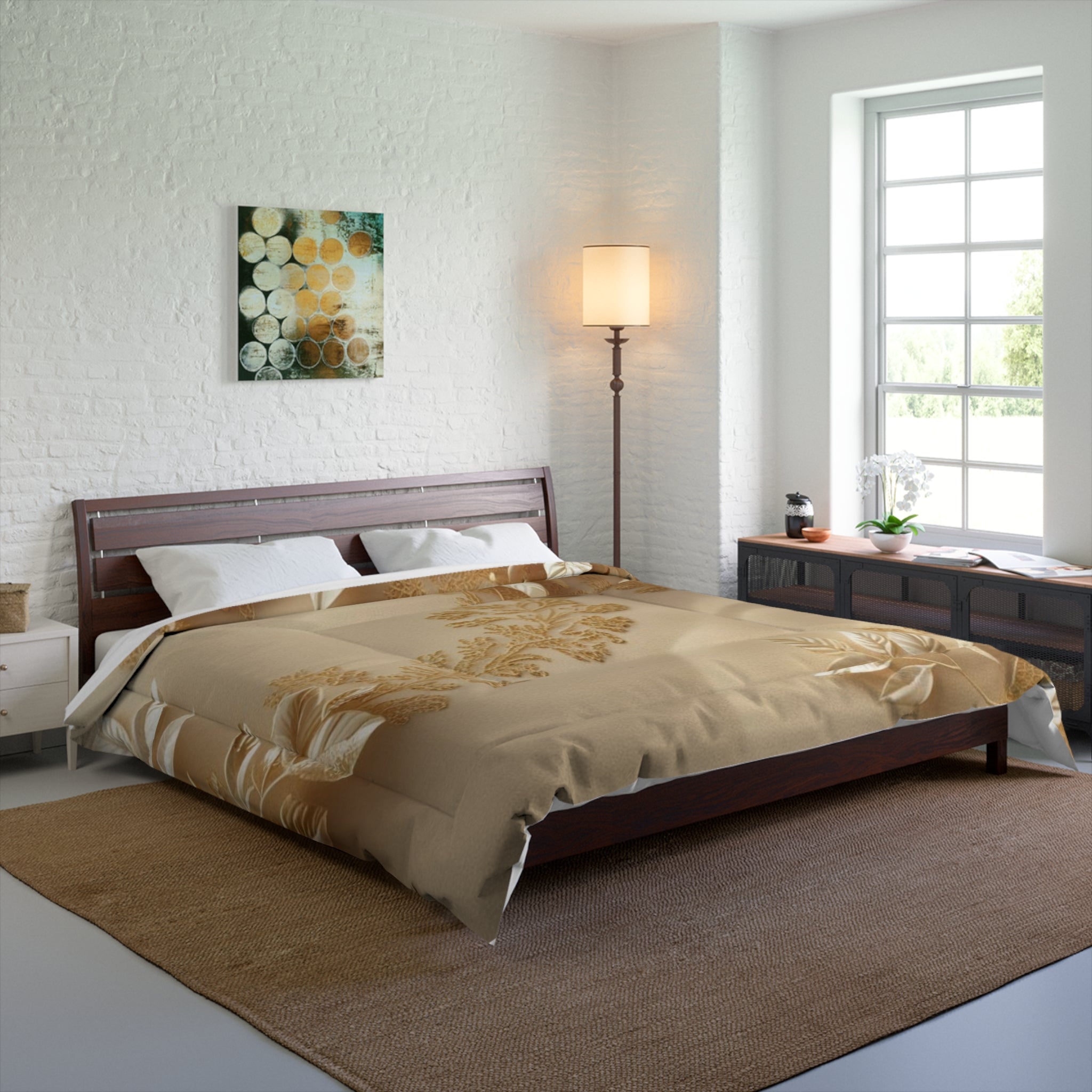 Elegant Botanical Comforter, Soft Luxury Comfort
