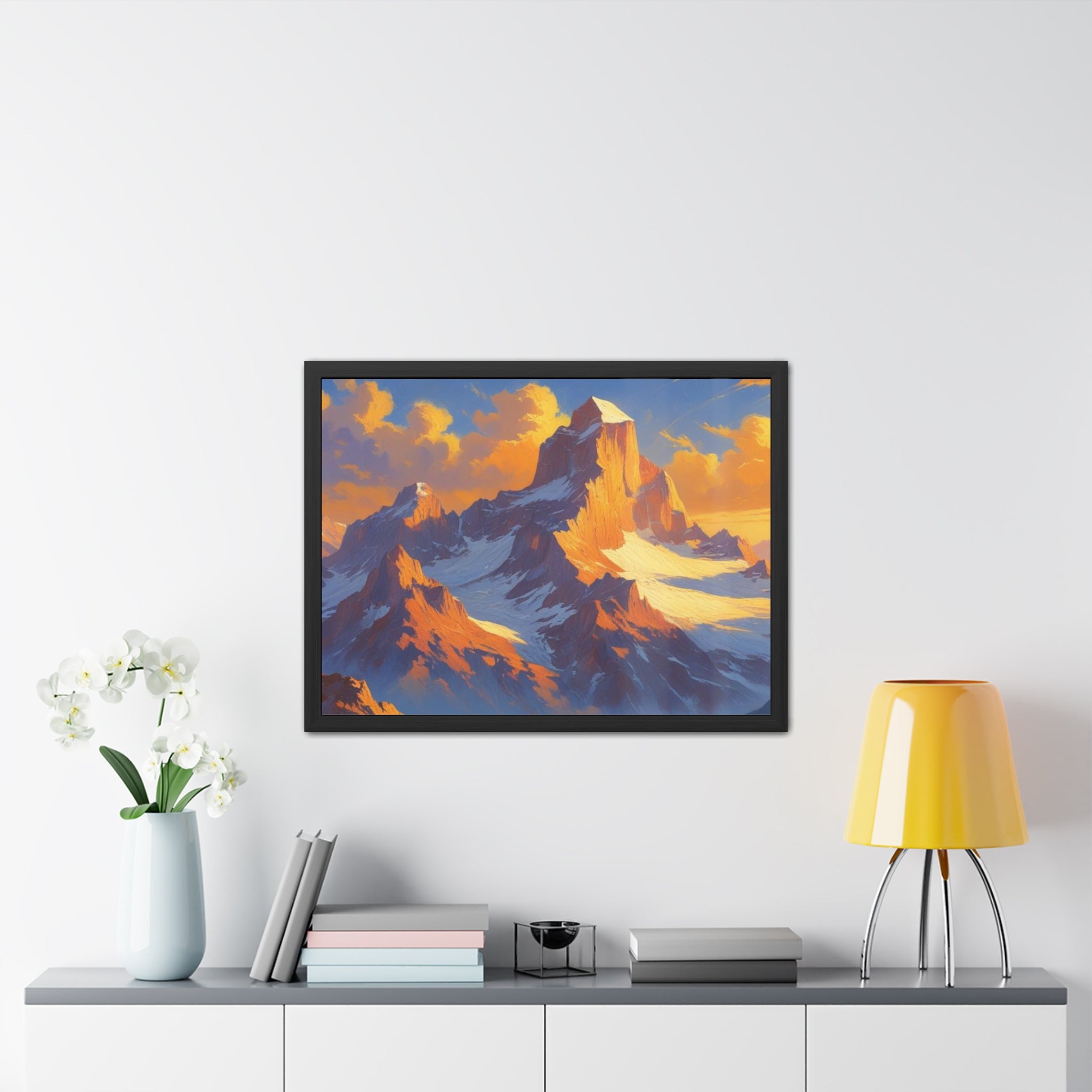 Mountain Sunset Framed Poster