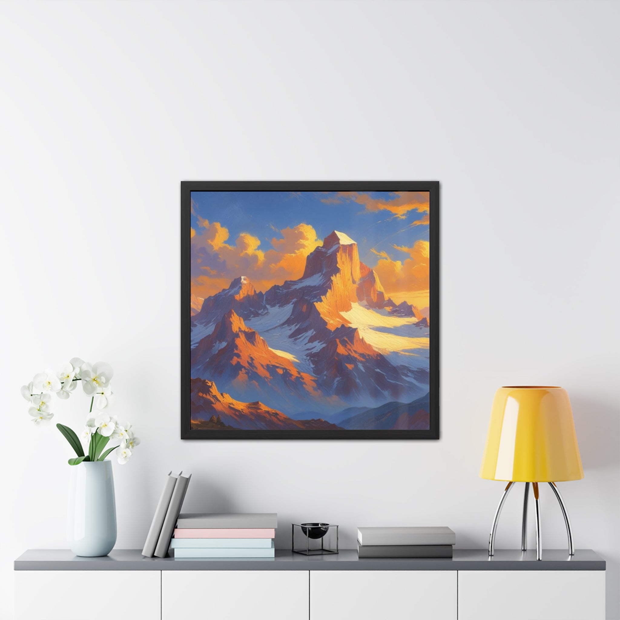 Mountain Sunset Framed Poster
