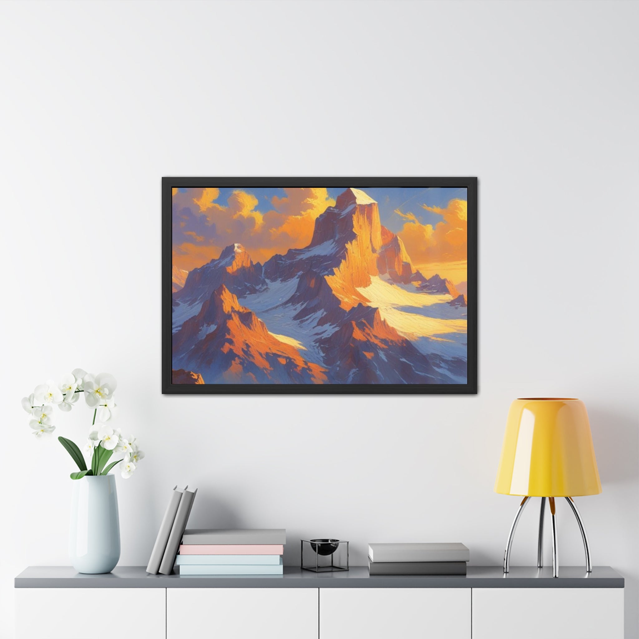 Mountain Sunset Framed Poster