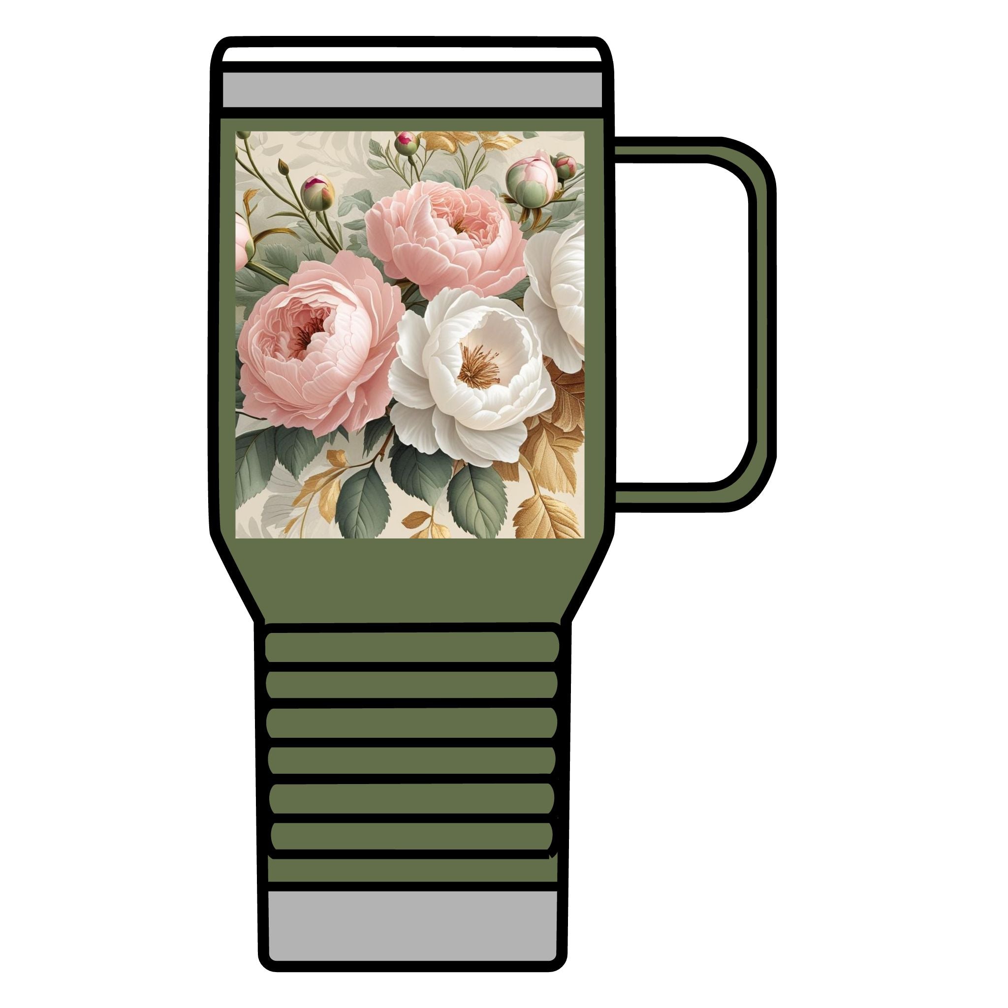 Floral Travel Mug, 20oz