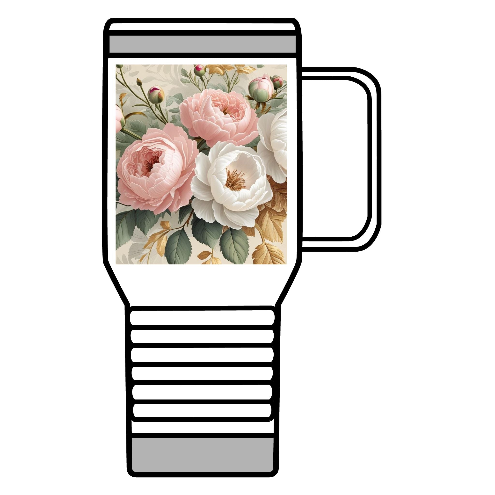 Floral Travel Mug, 20oz