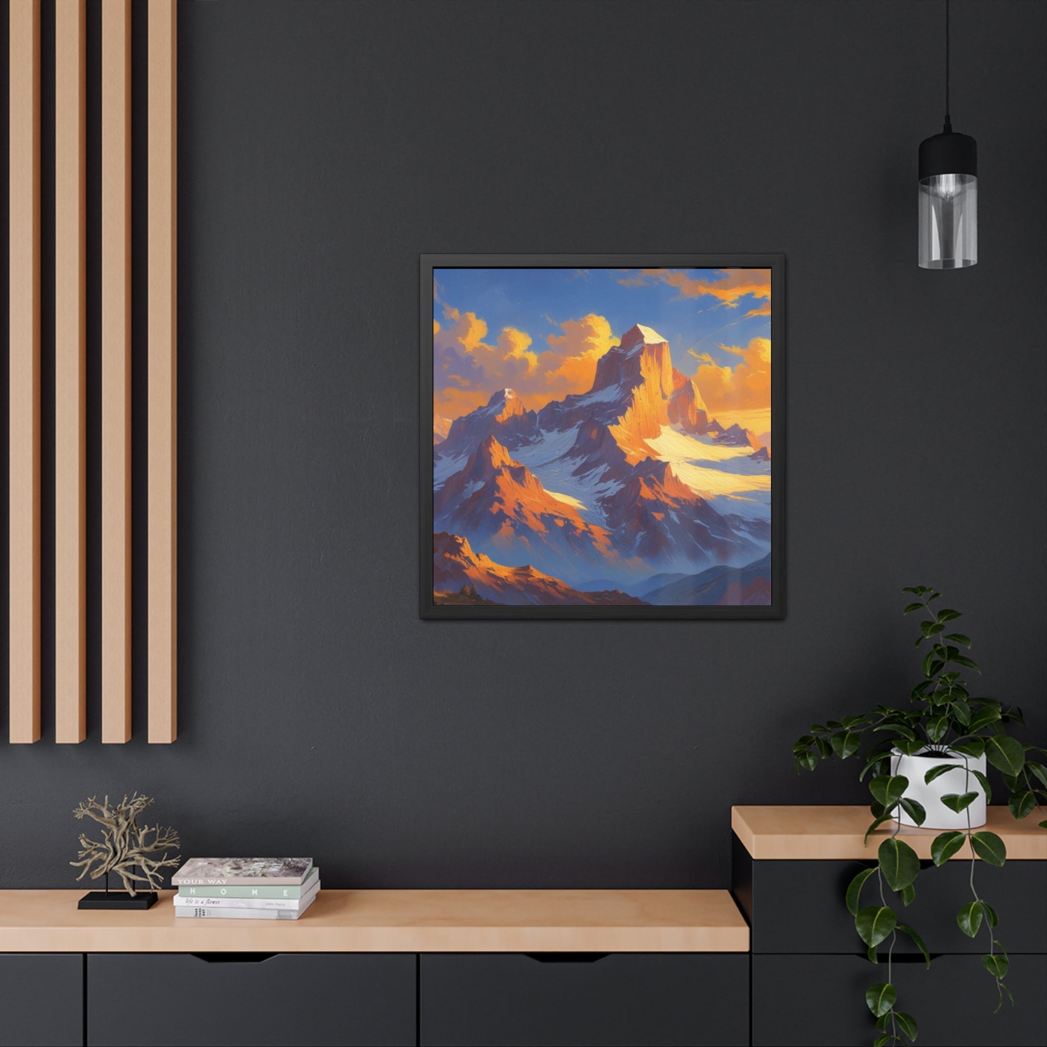 Mountain Sunset Framed Poster