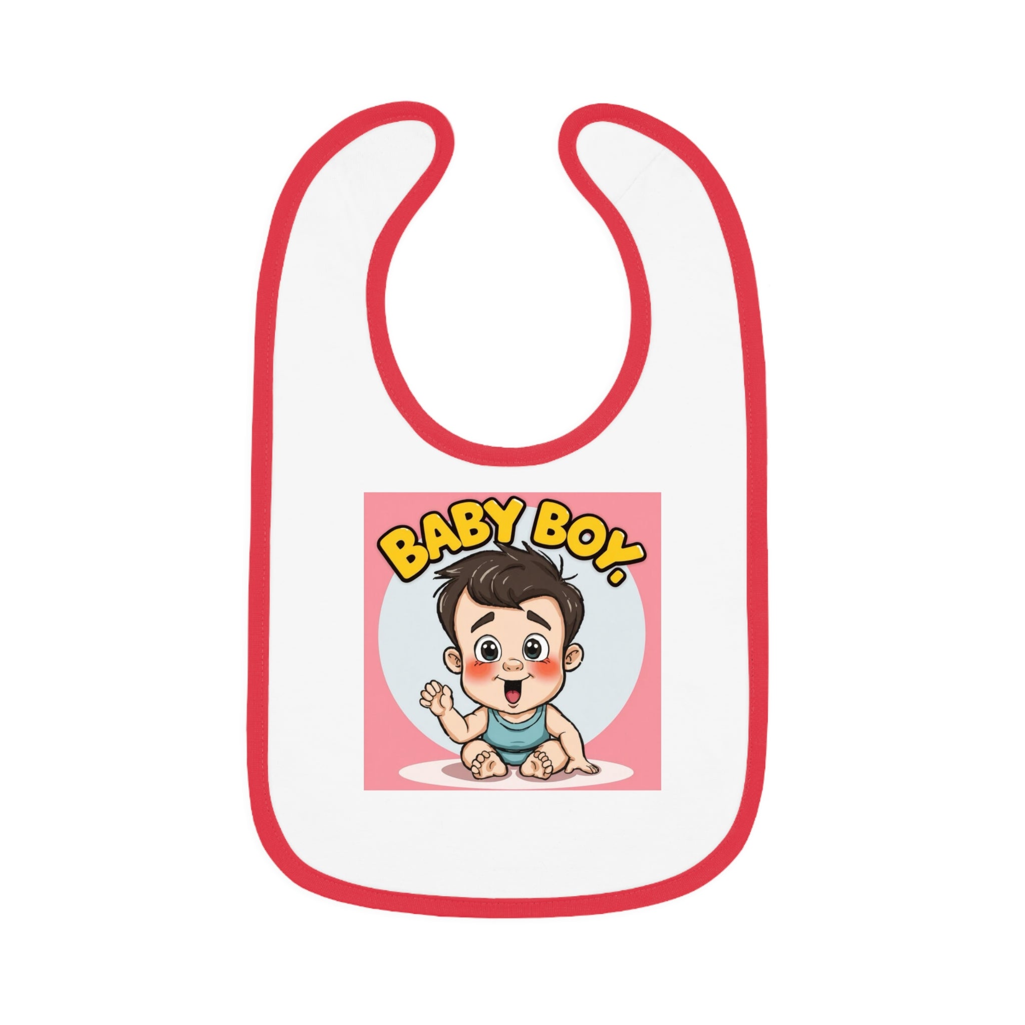 Baby Contrast Trim Jersey Bib
