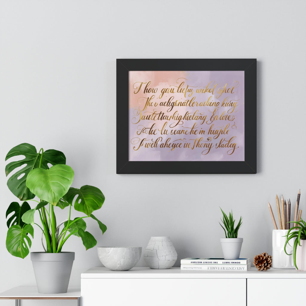 Framed Poster for Home Decor, Gift for Birthdays, Weddings