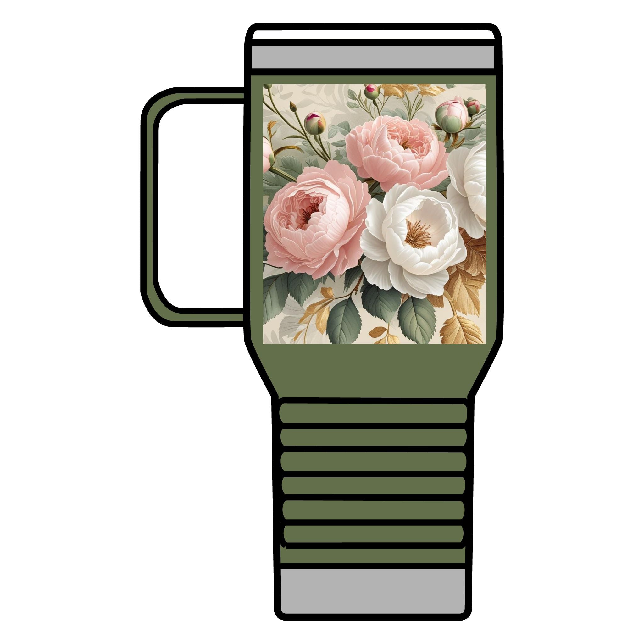 Floral Travel Mug, 20oz