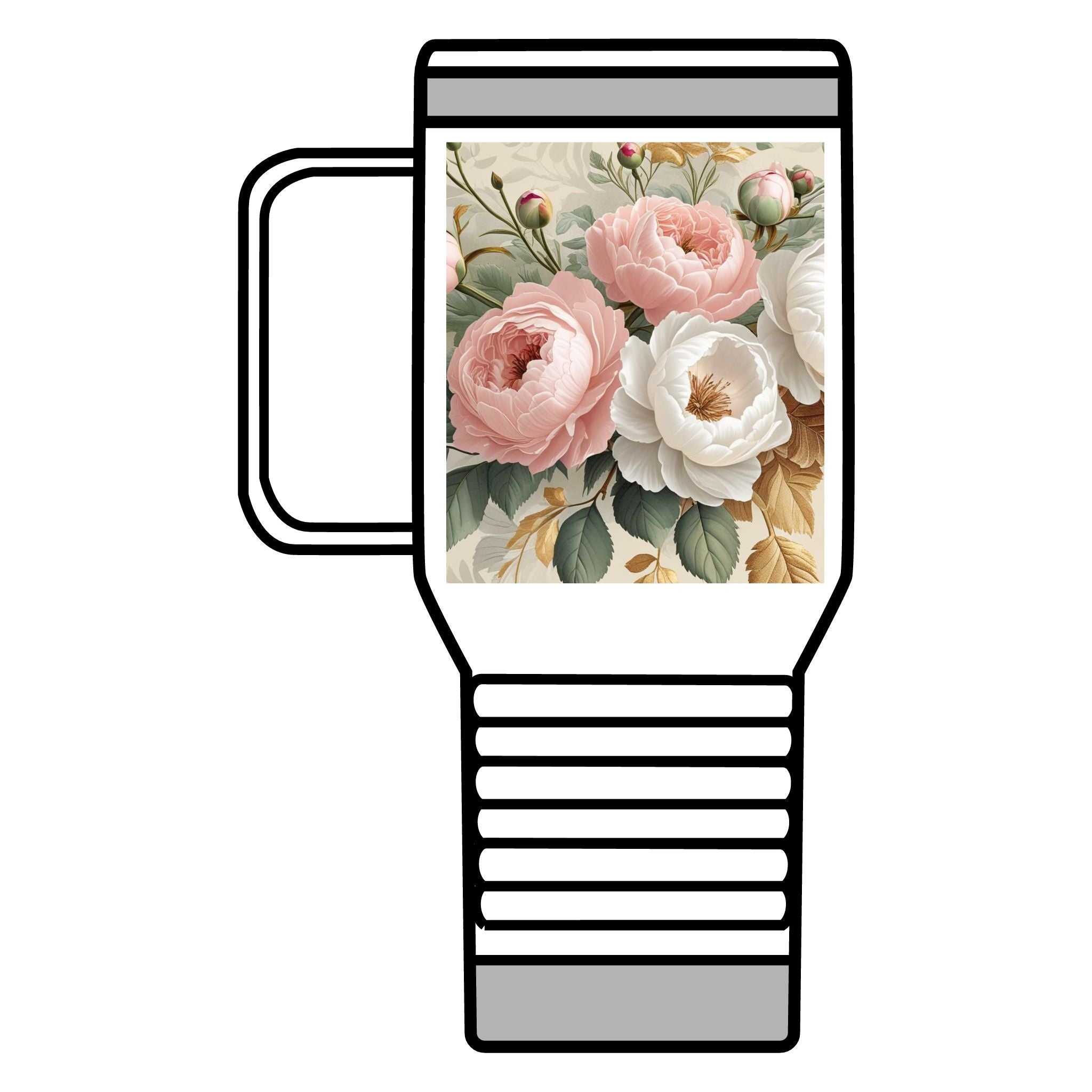 Floral Travel Mug, 20oz