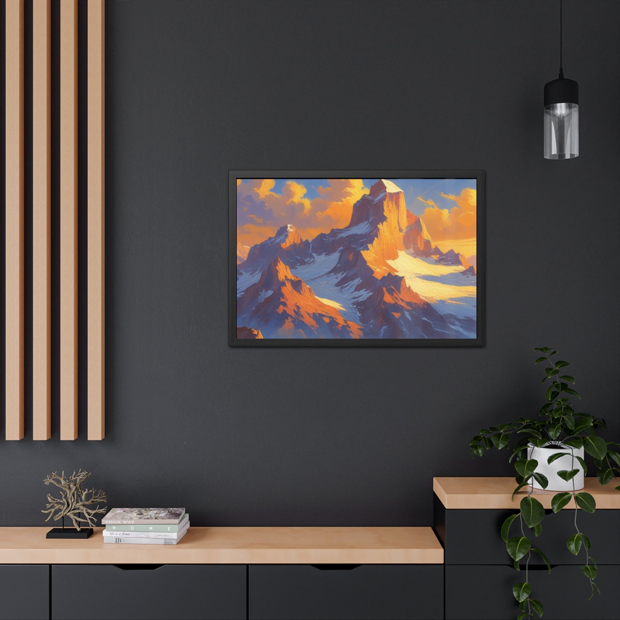 Mountain Sunset Framed Poster