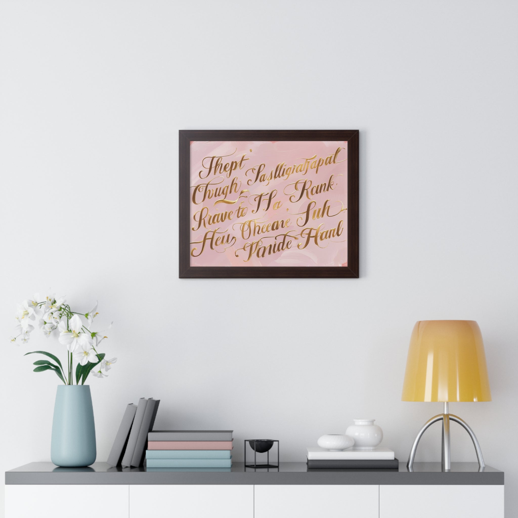 Elegant Framed Poster Art,Nursery or Office Decoration