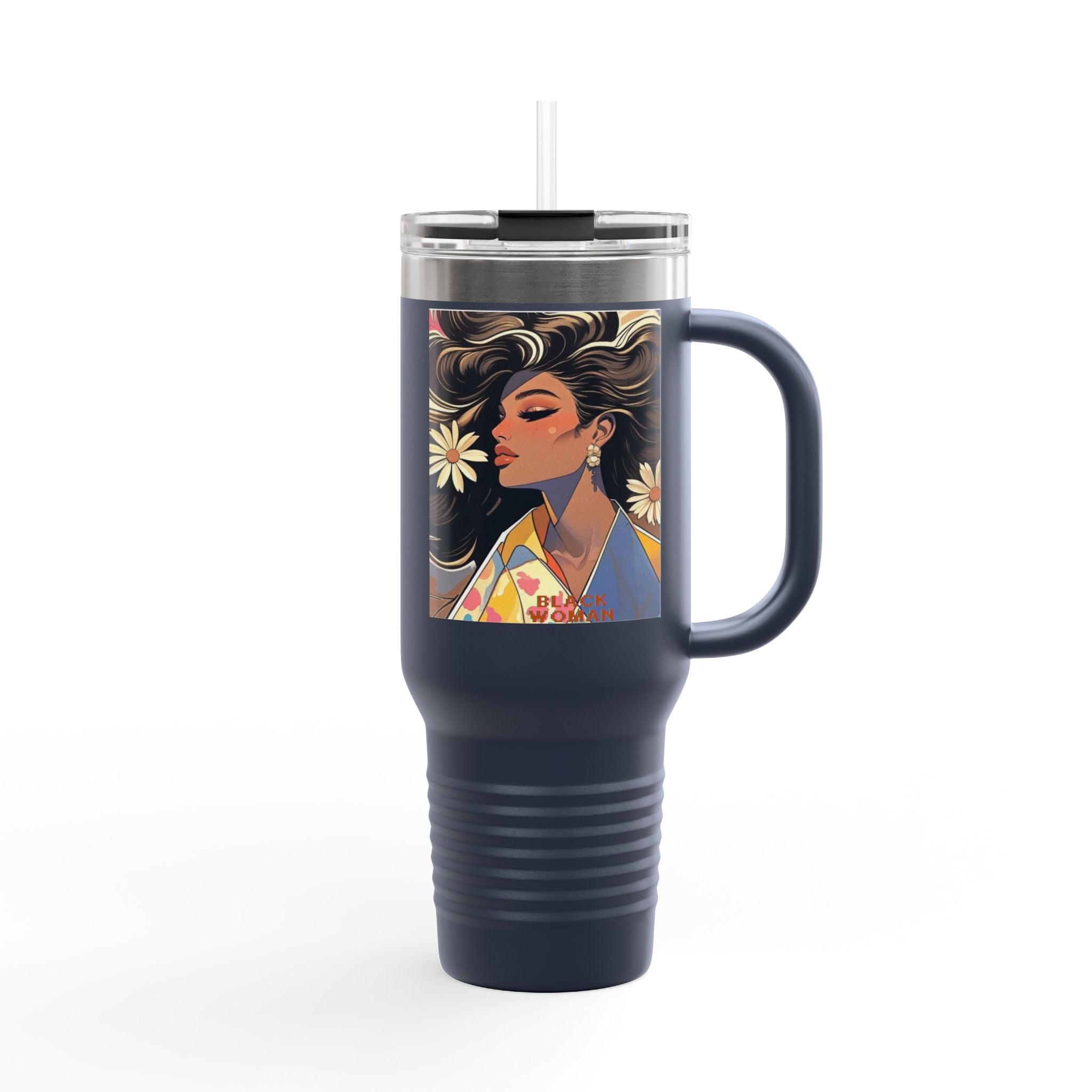 Bohemian Insulated Travel Mug | 40oz Floral Design | Perfect for Hot & Cold Drinks, Travel Lovers, Gifts for Her, Summer Vibes