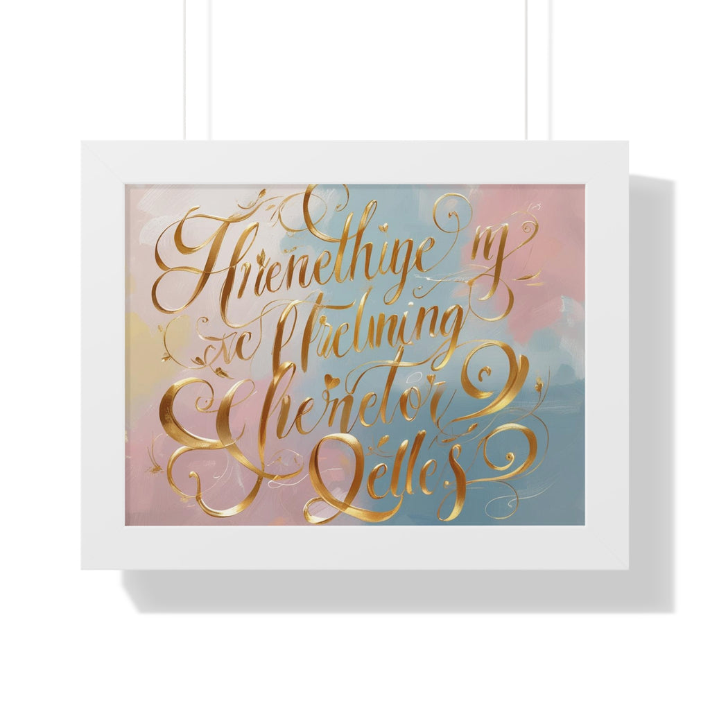 Elegant Framed Inspirational Poster, Modern Aesthetic