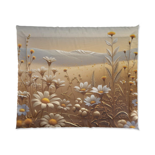 Bohemian Floral Comforter, Gift for Her, Modern Cottage Style