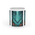Enchanting Heart-Shaped Mug, Forest Magical Mug, Cozy Nature Drinkware, Ideal for Gift, Home Decor, Coffee Lover's Delight