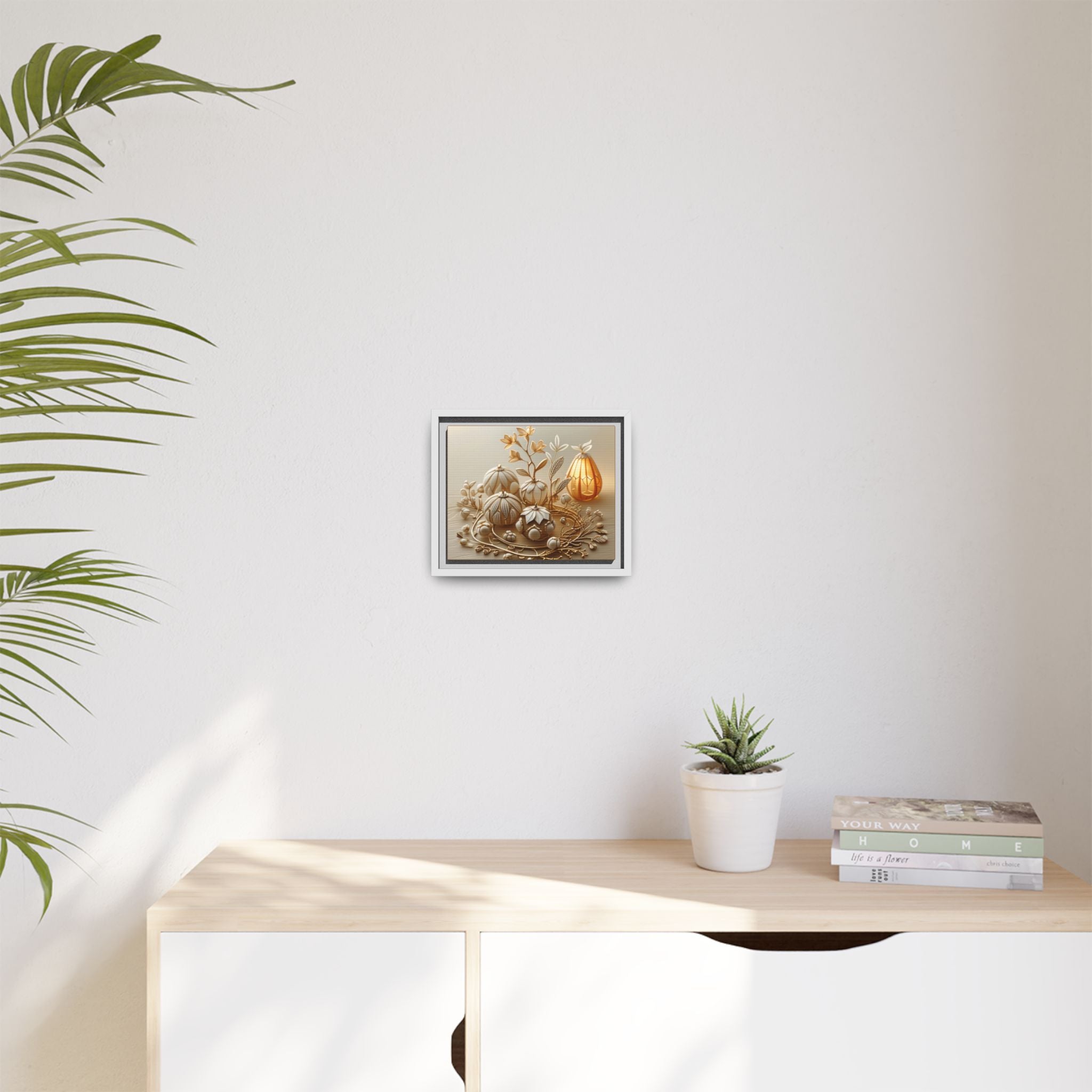 Autumn Framed Canvas Art,Thanksgiving Wall Art