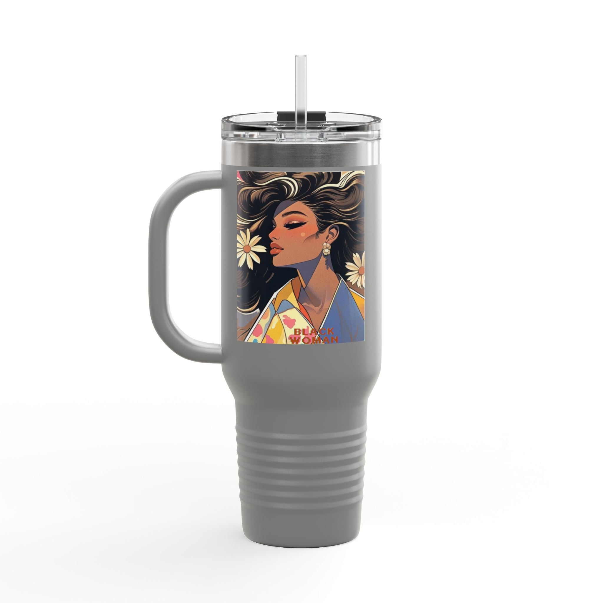 Bohemian Insulated Travel Mug | 40oz Floral Design | Perfect for Hot & Cold Drinks, Travel Lovers, Gifts for Her, Summer Vibes