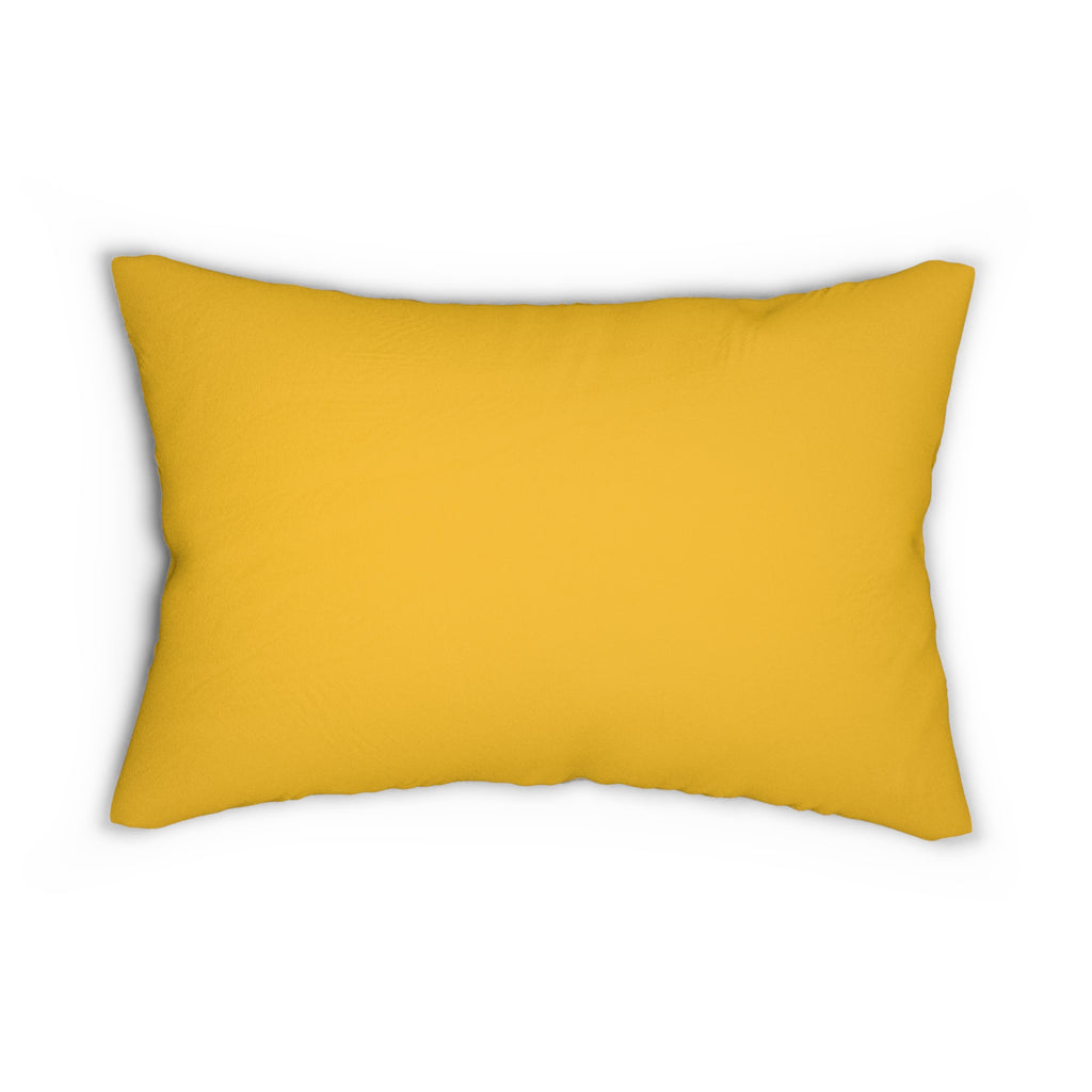 Floral Elegance Yellow Lumbar Pillow
