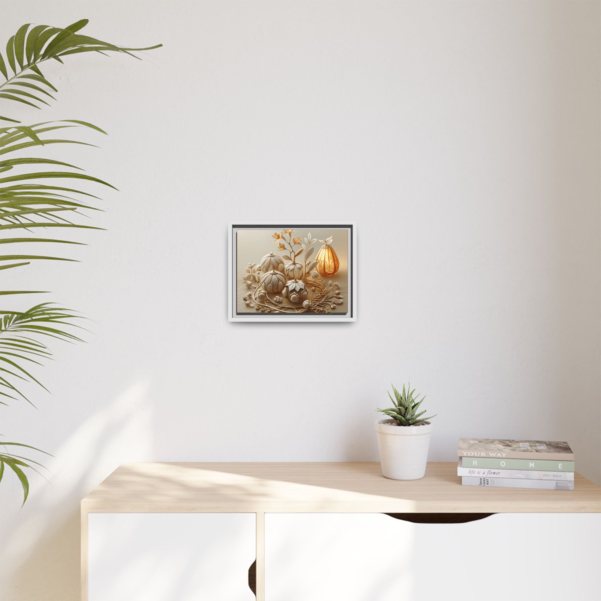 Autumn Framed Canvas Art,Thanksgiving Wall Art