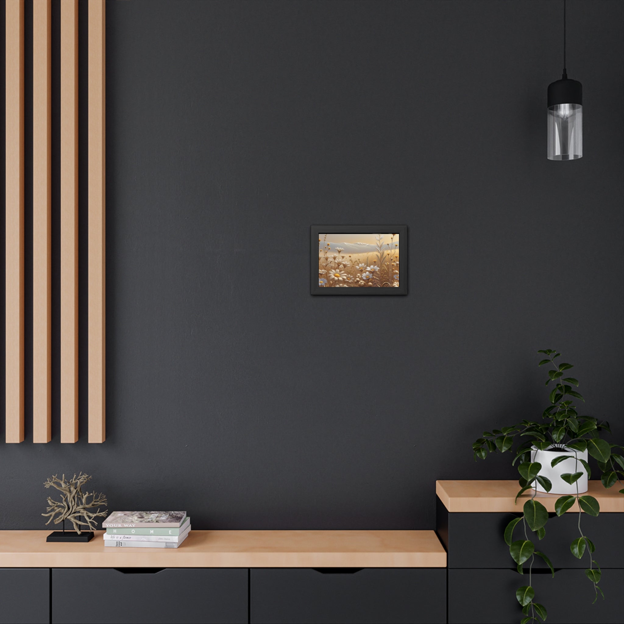 Framed Floral Wall Art, Modern Living Room Decorations