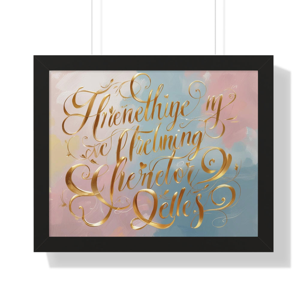 Elegant Framed Inspirational Poster, Modern Aesthetic